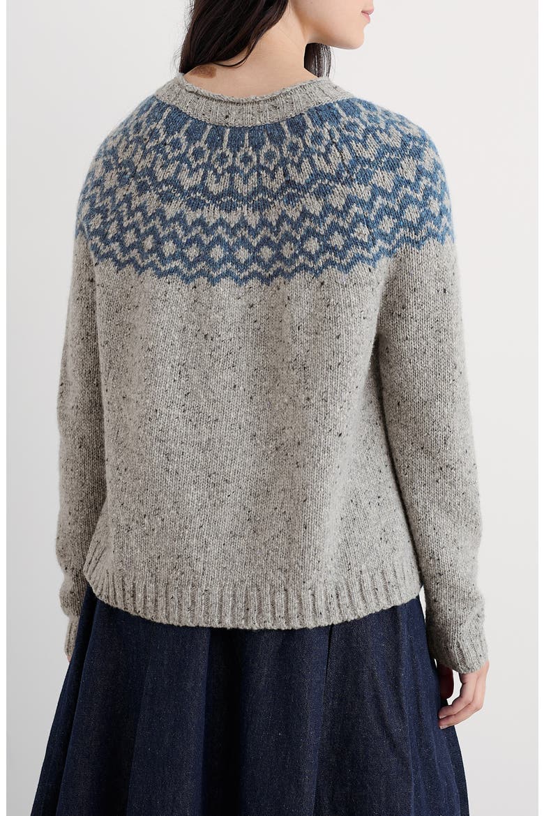 Port Kinnis Fair Isle Merino Wool Blend Sweater, Alternate, color, WAG TAIL TOR SHORE