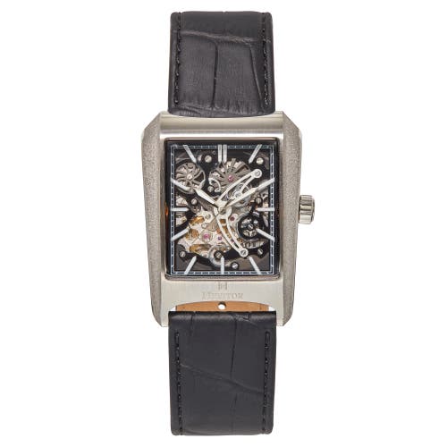 Heritor Automatic Wyatt Skeleton Watch in Silver/black at Nordstrom