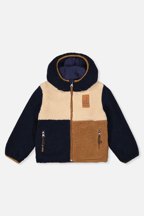 Mid-Season Reversible Fleece Hooded Jacket