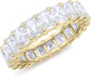 HauteCarat Radiant Cut Lab Created Diamond Eternity Ring