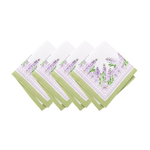Lilac Garden Floral Dinner Napkins Set Of 4