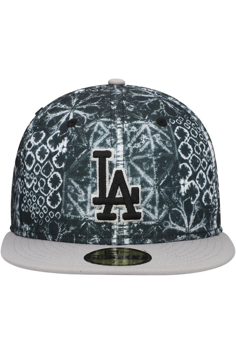 Men's New Era Black Los Angeles Dodgers Sands 59FIFTY Fitted Hat, Alternate, color, Black