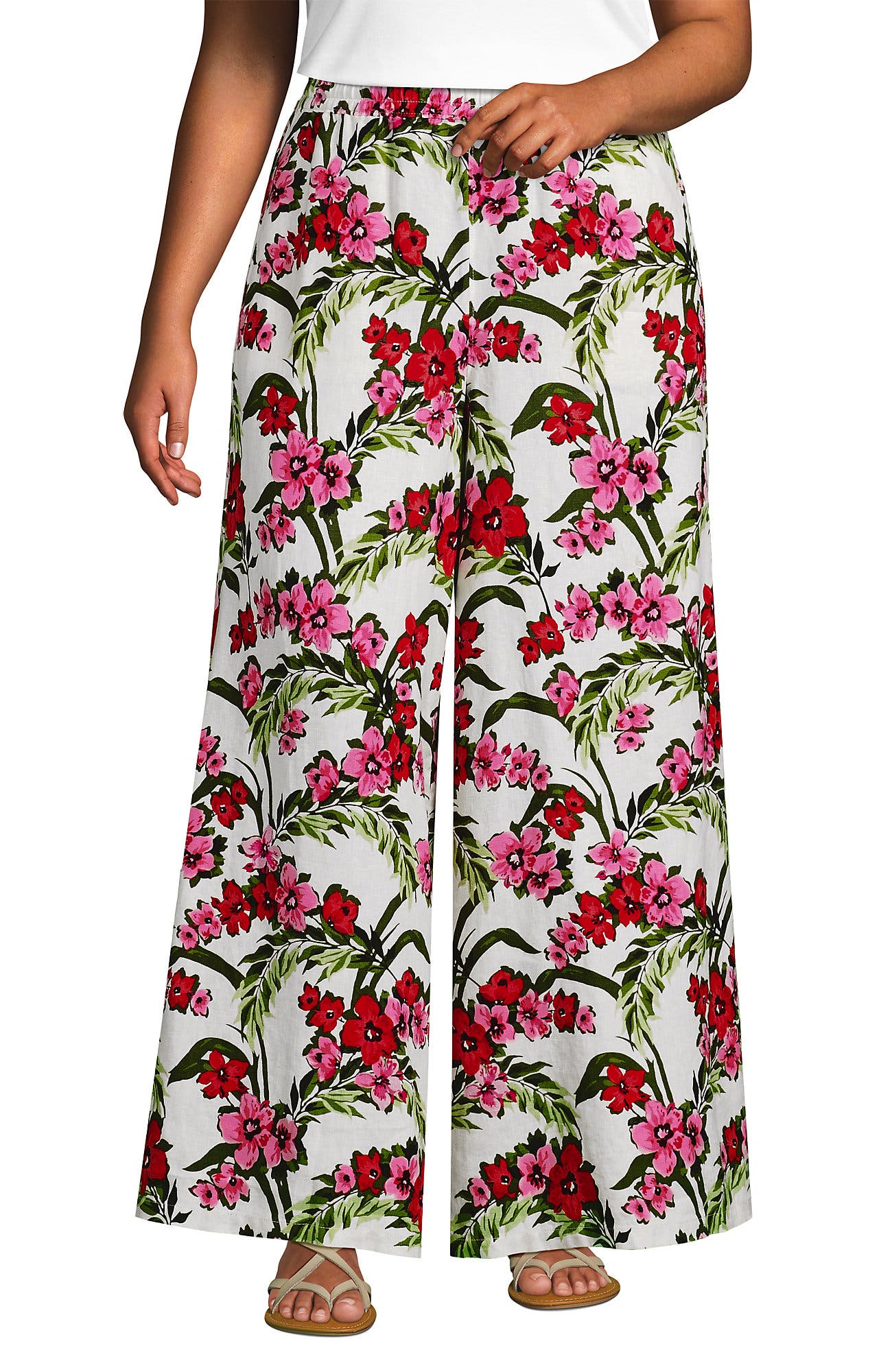 Ivory/Pink Multi Floral Tropic