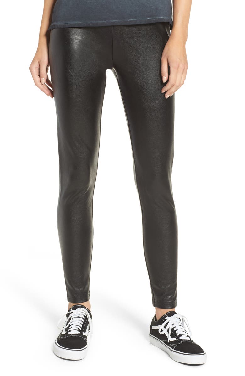 Love, Fire Faux Leather Leggings, Main, color,