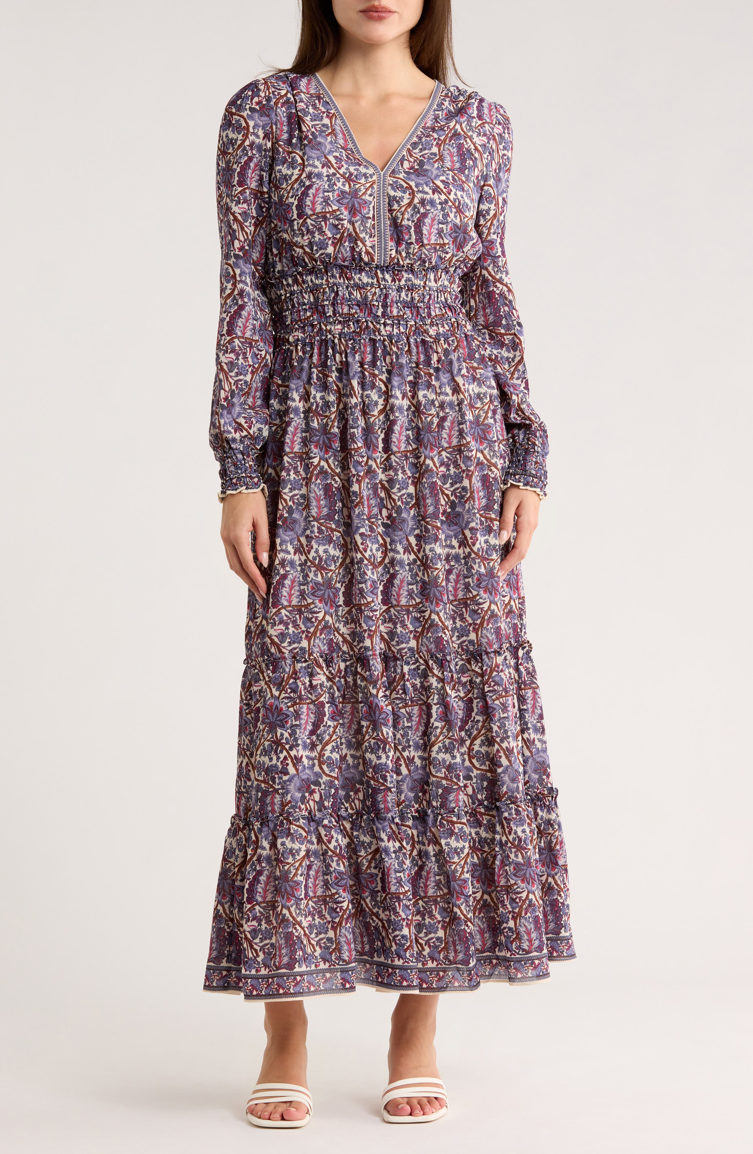 Long Sleeve Tiered Maxi Dress - image 3