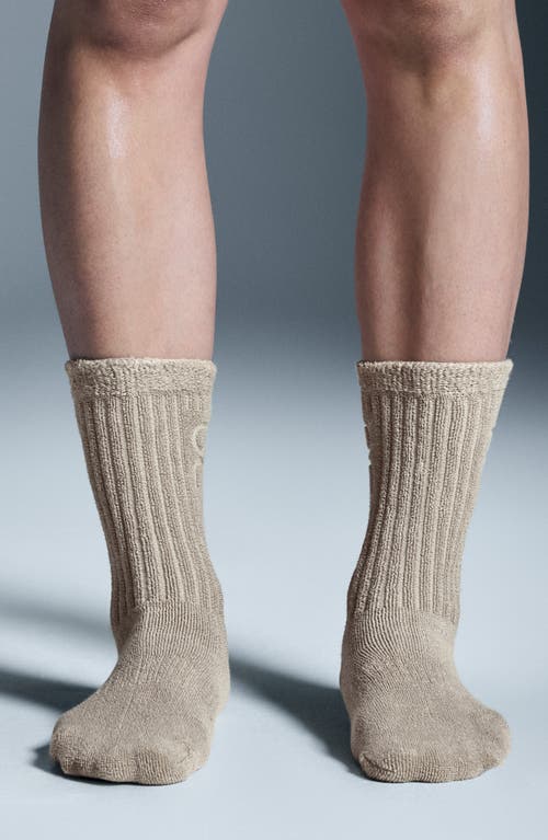On Cott Terry Crew Socks In Desert