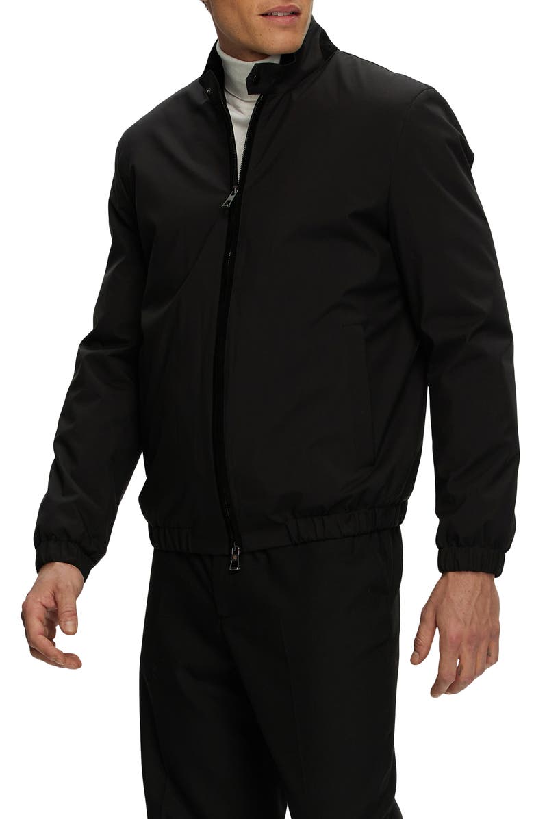 GORSKI Men's Jacket With Genuine Shearling Lining, Alternate, color, Black