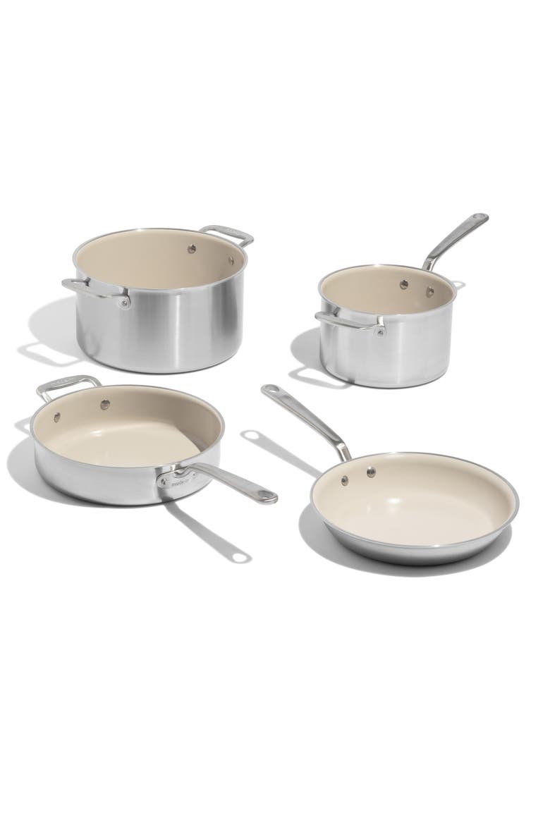 7-Piece CeramiClad Nonstick Cookware Set, Alternate, color, SAND