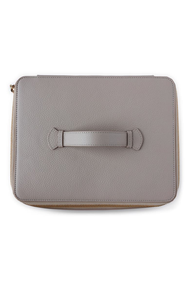 Extra Large Leather Jewelry Case, Alternate, color, PEBBLE GREY