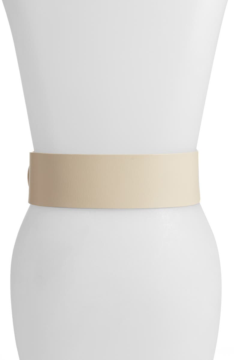 Rachel Parcell Wide Leather Belt, Alternate, color,