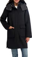 Tahari Bristol Wool Blend Coat with Removable Hood