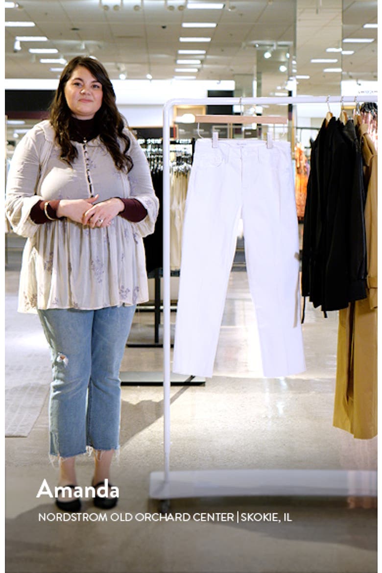 Good Petite Raw Hem Straight Leg Jeans video