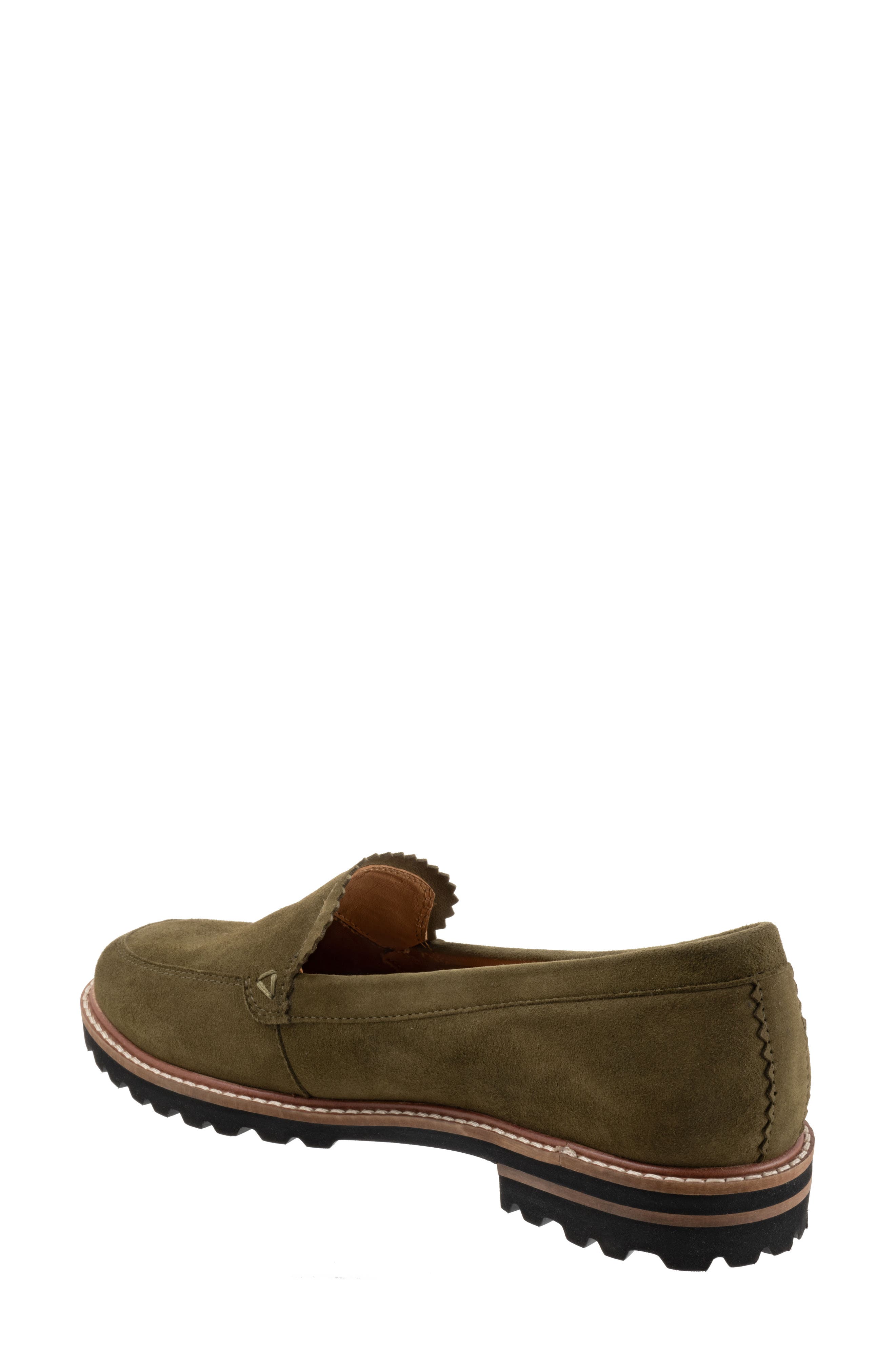 Fayth Loafer, Alternate, color, OLIVE SUEDE