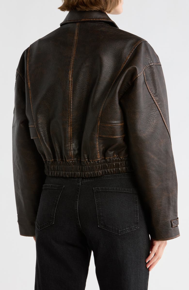 BLANKNYC Faux Leather Bomber Jacket, Alternate, color, Work Moment