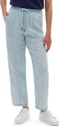 Hatley Drawstring Crop Straight Leg Chambray Pants