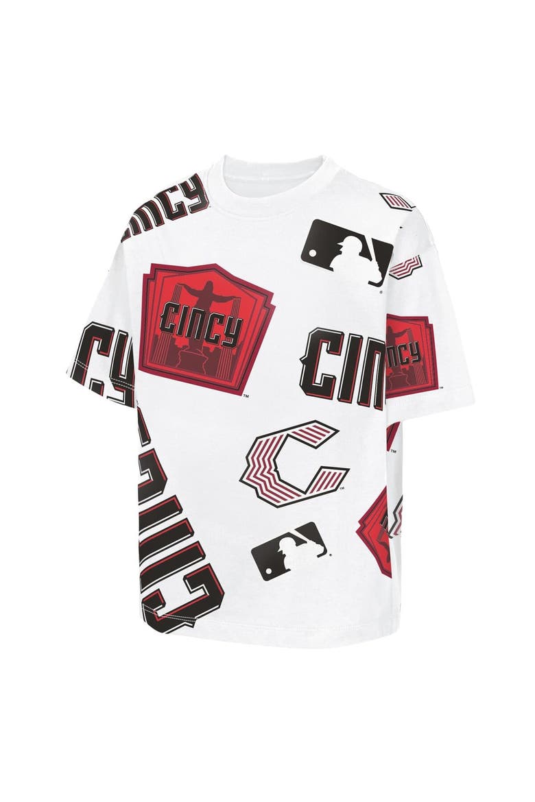 Youth Outerstuff  White Cincinnati Reds 2026 City Connect Circus Catch T-Shirt, Alternate, color, White