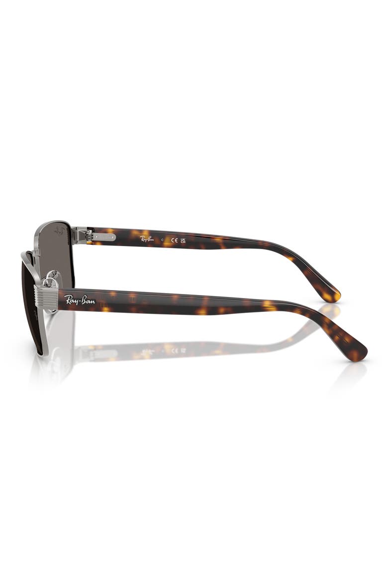59mm Square Sunglasses, Alternate, color, GUNMETAL