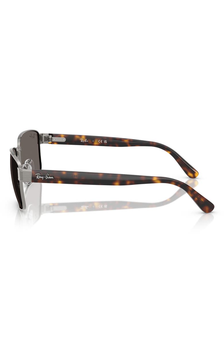 Ray-Ban 59mm Square Sunglasses, Alternate, color, Gunmetal