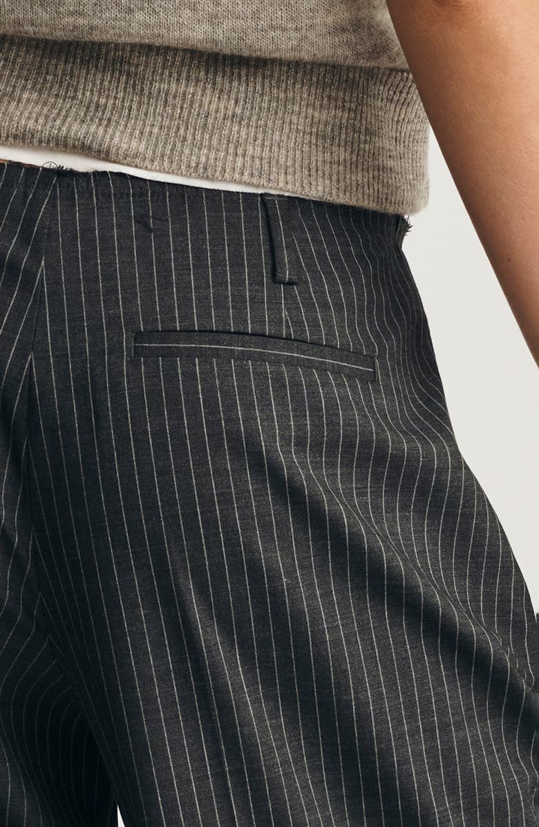 Mavi Jeans Pleated Pinstripe Pants, Alternate, color, Antrasit Pin Stripe
