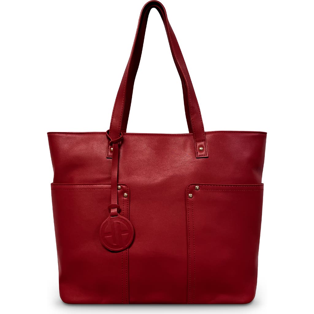 Youzey Vegan Leather Classic Tote In Red