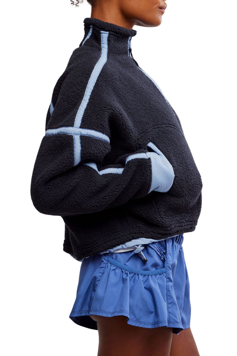 FP Movement Mountain High Fleece Half Zip Pullover, Alternate, color, BLACK/BLUE GREY COMB