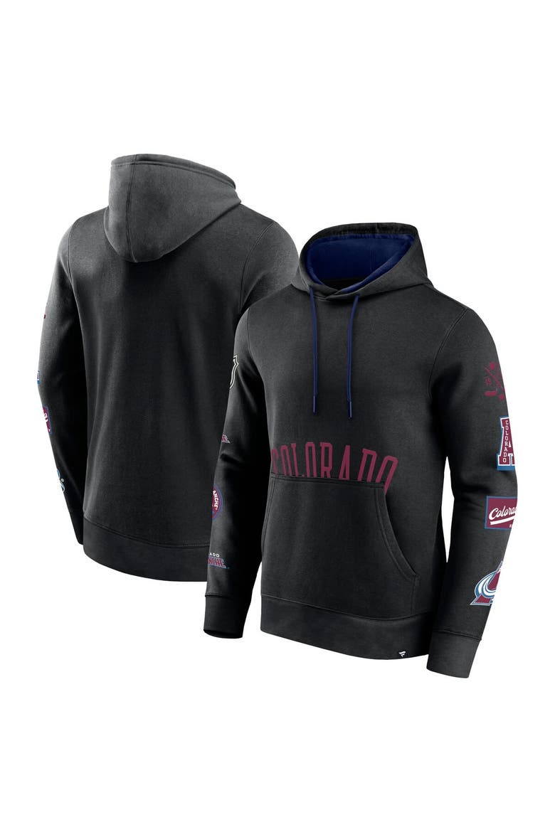 Men's Fanatics Branded Black Colorado Avalanche Wild Winner Fleece Pullover Hoodie, Main, color, Black