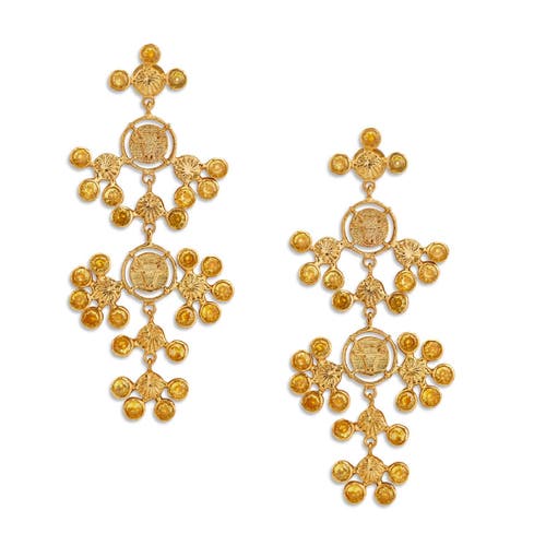 Dhwani Bhansal Inka Maxi Chandeliers In Gold Plated