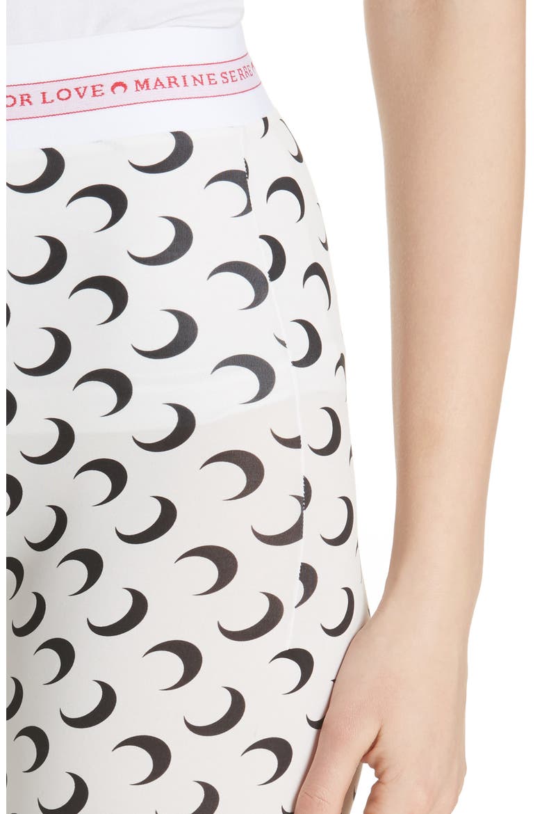 Trompe L'Oeil Leggings, Alternate, color, ALL OVER MOON/ WHITE