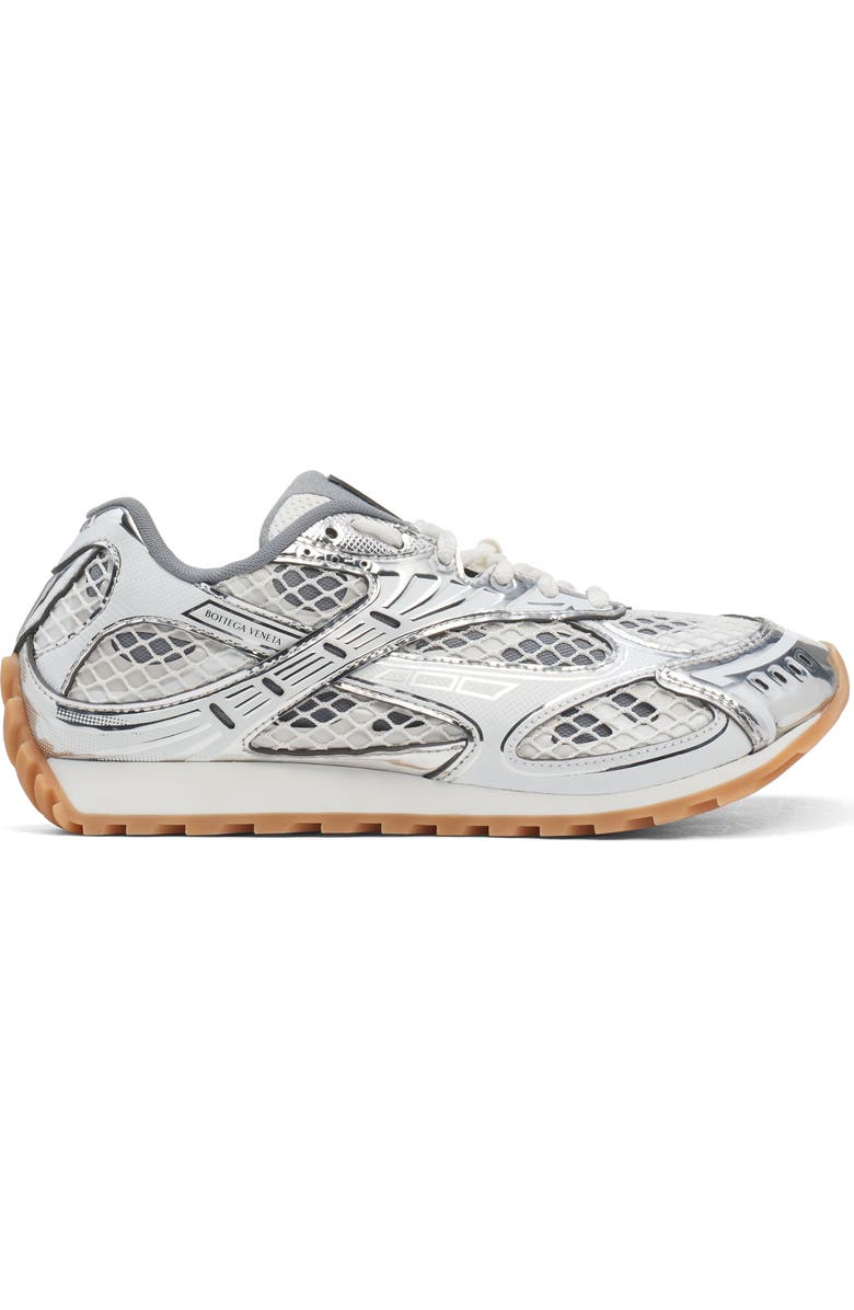 Bottega Veneta Orbit Low Top Sneaker, Alternate, color, 1425 Silver-White-Opw Rub