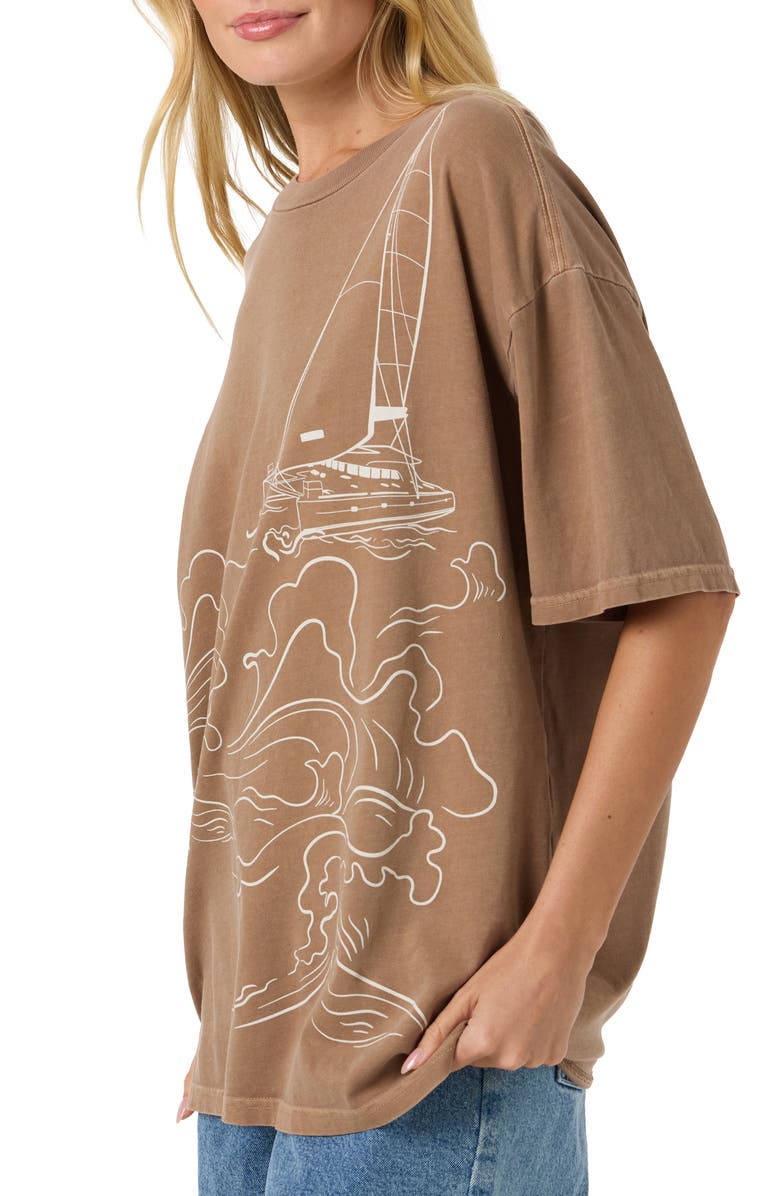 O'Neill OG Boat Oversized Graphic T-shirt, Alternate, color, Carob Brown