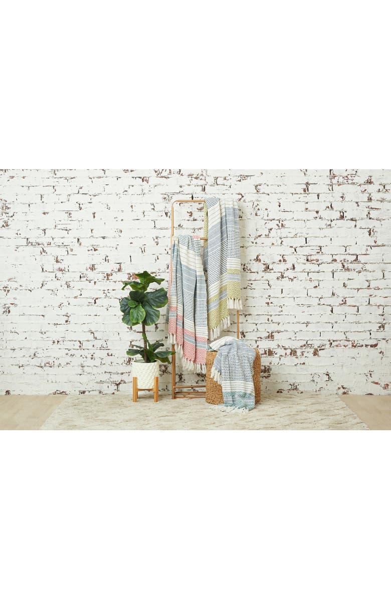 carol & frank Berkley Citron 50" x 60" Throw Blanket, Alternate, color, Green