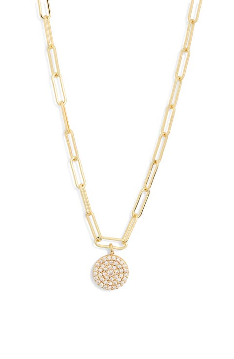Pavé Cubic Zirconia Pendant Necklace