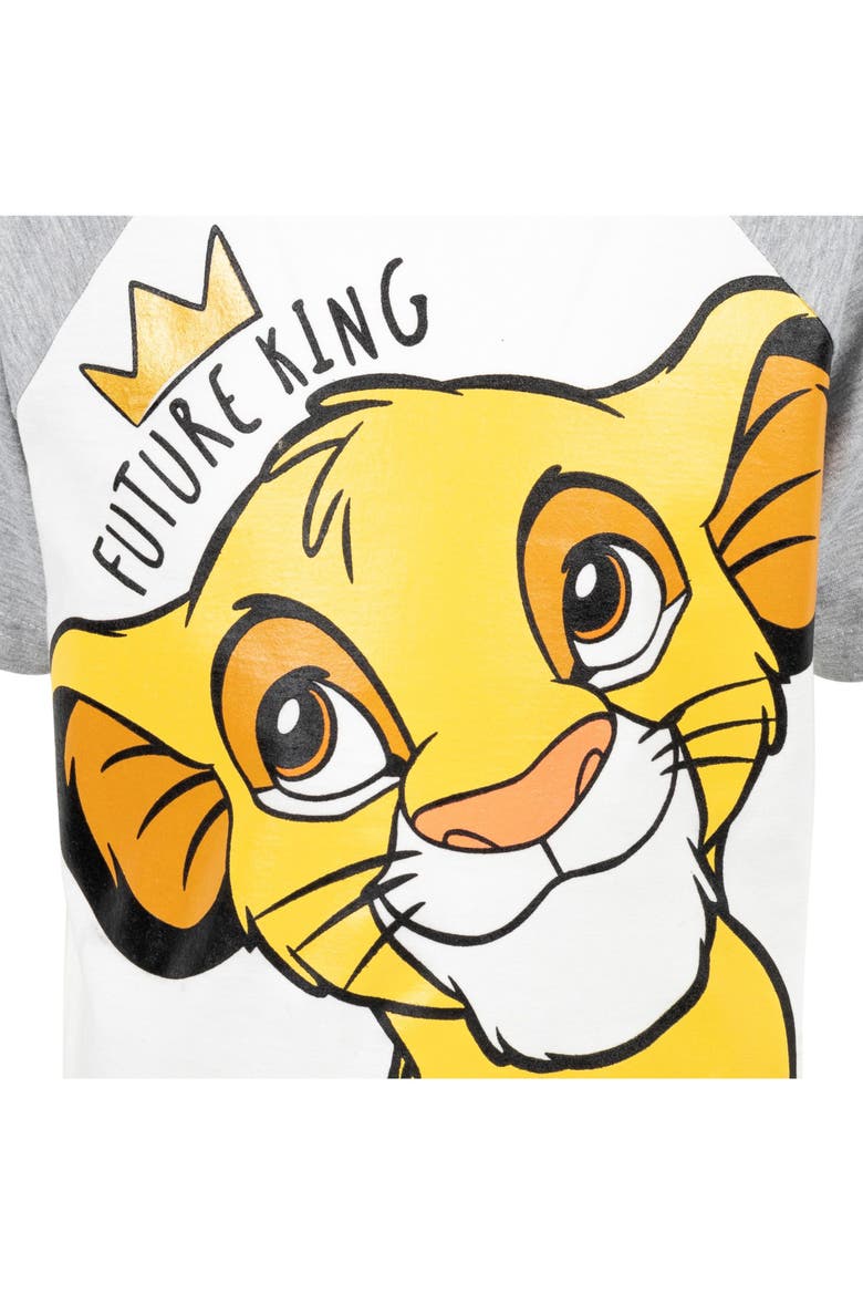 Lion King Simba T-Shirt and French Terry Shorts Set, Alternate, color, Simba Green Oatmeal