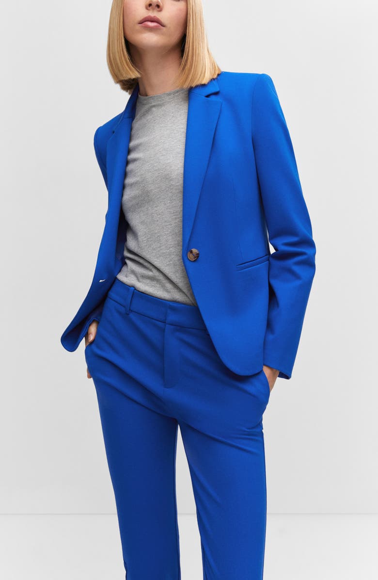 MANGO Rome Knit Straight Leg Pants, Alternate, color, Blue