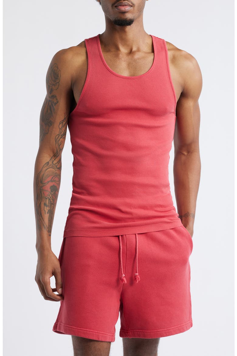 Malibu Cotton Rib Tank, Main, color, VINTAGE CHERRY
