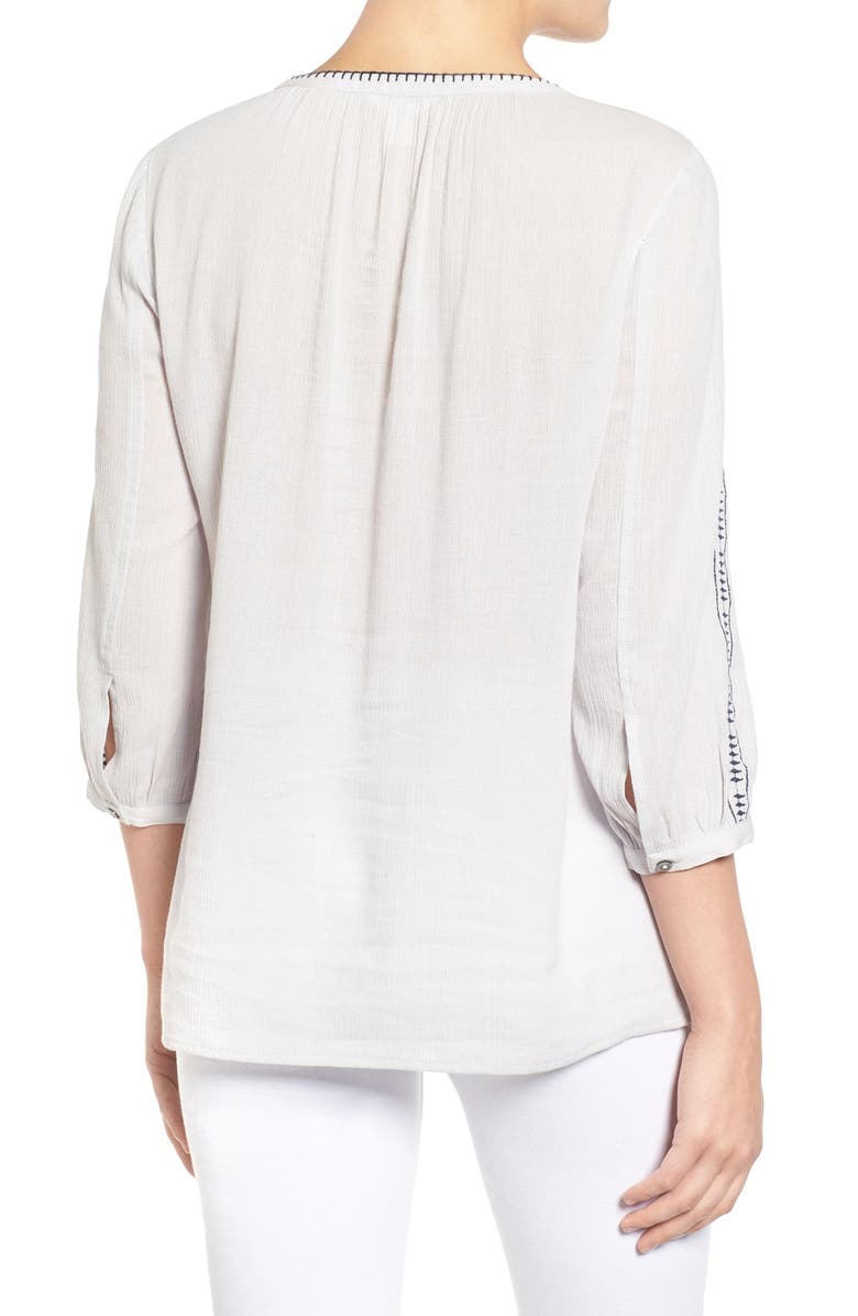 Caslon<sup>®</sup> Embroidered Boho Blouse, Alternate, color,