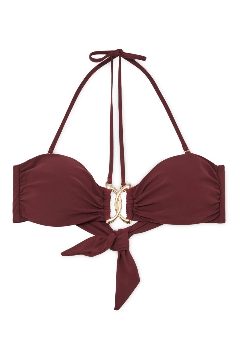 Johannah Bikini Top, Alternate, color, RHUBARB RED