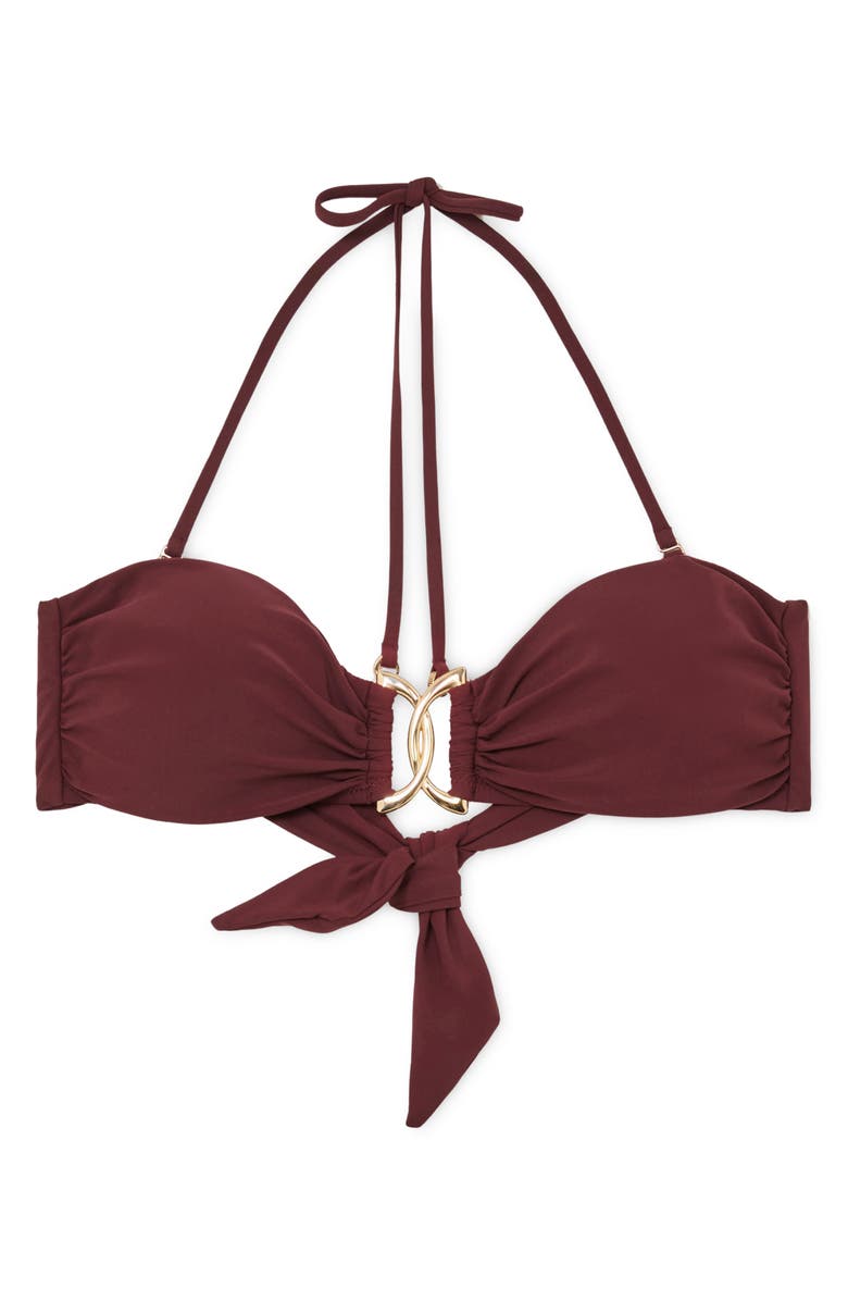 Reiss Johannah Bikini Top, Alternate, color, Rhubarb Red