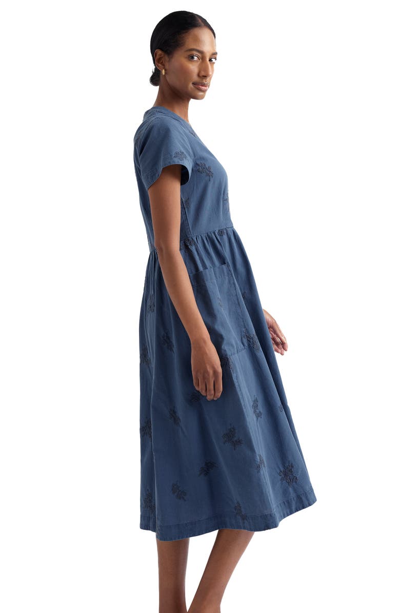 Seasalt Cornwall Fowen Embroidered Organic Cotton Shirtdress, Alternate, color,