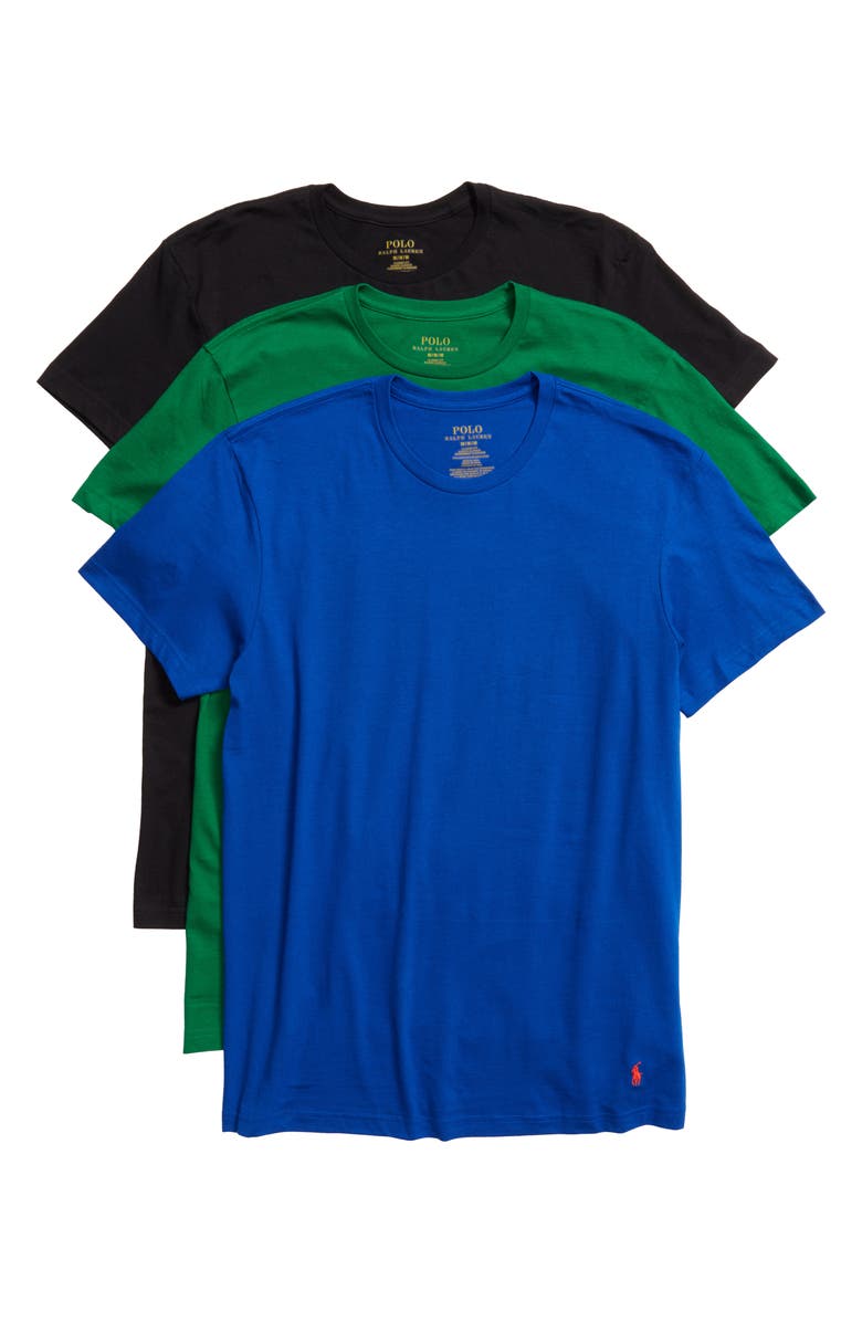 Polo Ralph Lauren 3-Pack Crewneck Cotton T-Shirts, Alternate, color,