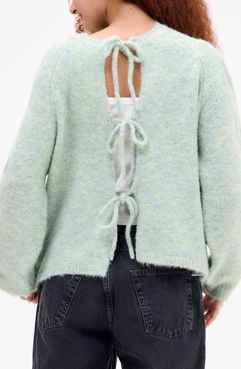 BDG Urban Outfitters Reversible Tie Raglan Sleeve Sweater, Alternate, color, Green