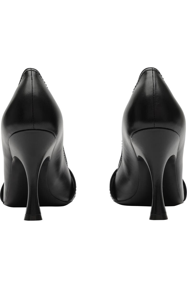 Burberry Leather Cotswolds High Pumps, Alternate, color, Black