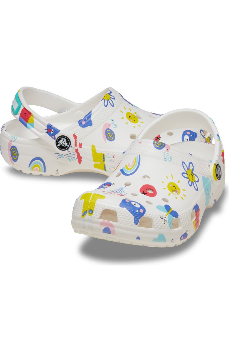 CROCS Kids' Classic Doodle Print Clog, Alternate, color,