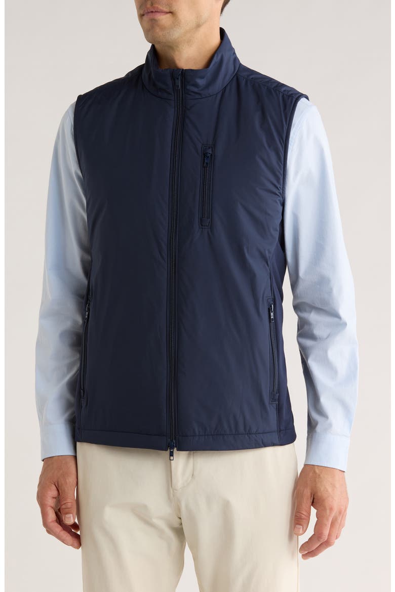 Northwood Mixed Media Vest, Alternate, color, NAVY