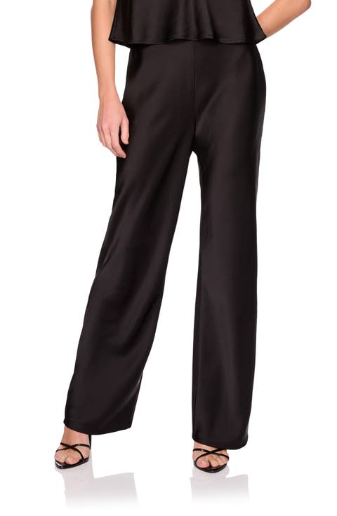 Satin Wide Leg Elastic Waist Pants