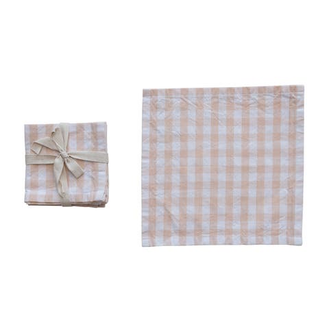 Cotton Gingham Napkins, Set of 4