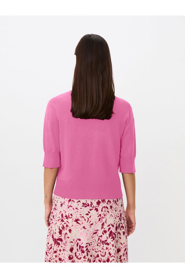 Malopus Half-Sleeve Knitted Cardigan, Alternate, color, Fuchsia Pink