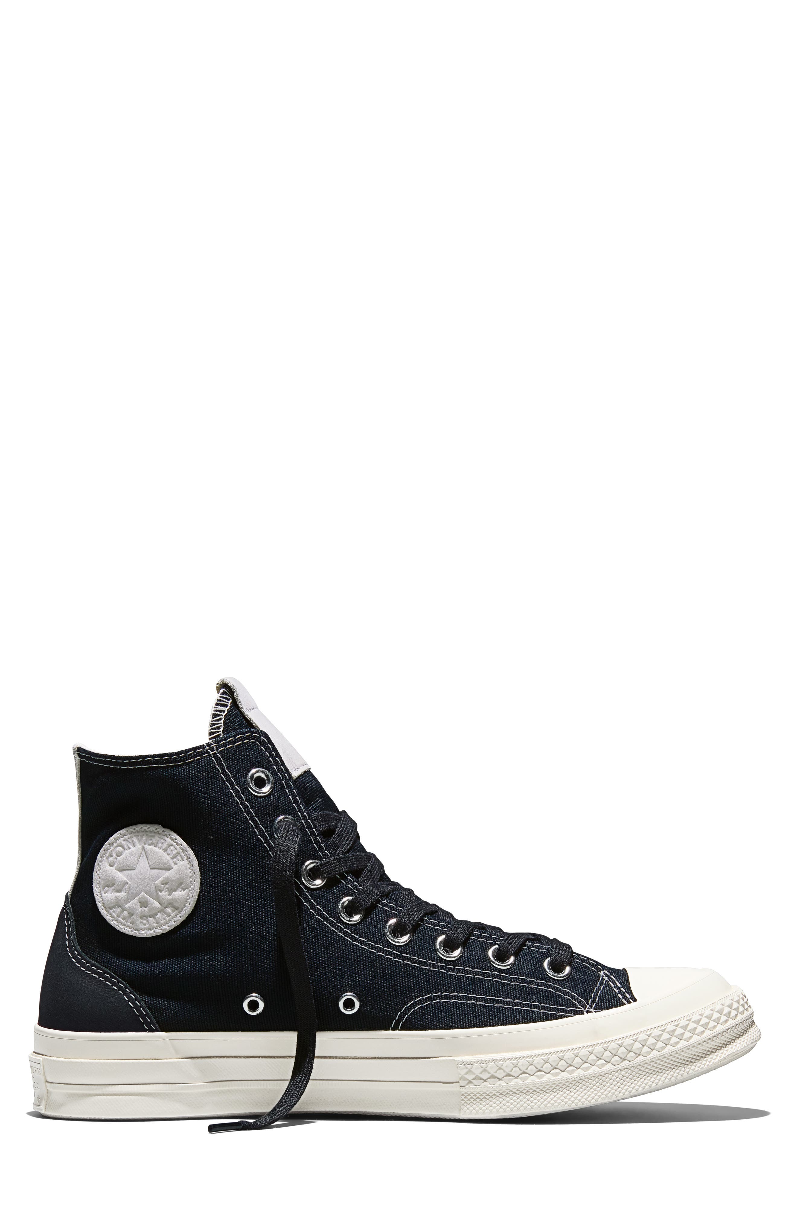 Converse Chuck 70 Canvas & Suede High Top Sneaker, Alternate, color, Total Eclipse/ Egret/ Grey