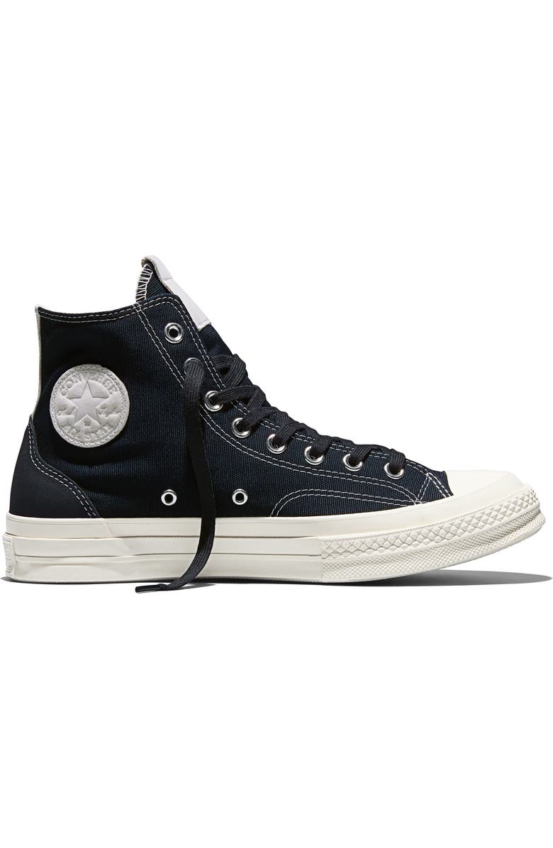 Converse Chuck 70 Canvas & Suede High Top Sneaker, Alternate, color, Total Eclipse/ Egret/ Grey