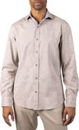 TailorByrd Mélange Linen Blend Button-Up Shirt